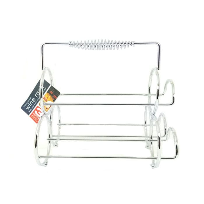 Wine Rack Chrome - Ideal for small spaces with a simple chrome finish. #4839 ebuystt