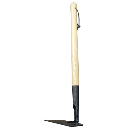 GREEN LAWN FLAT HOE WITH WOODEN HANDLE, ideally for daily gardening work such as weeding, loosen the soil, planting vegetables  - 64506