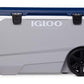 Igloo Maxcold Roller Cooler 90 Qt, with folding handle wheels in ash gray and blue, easy to transport - 450603 ebuystt