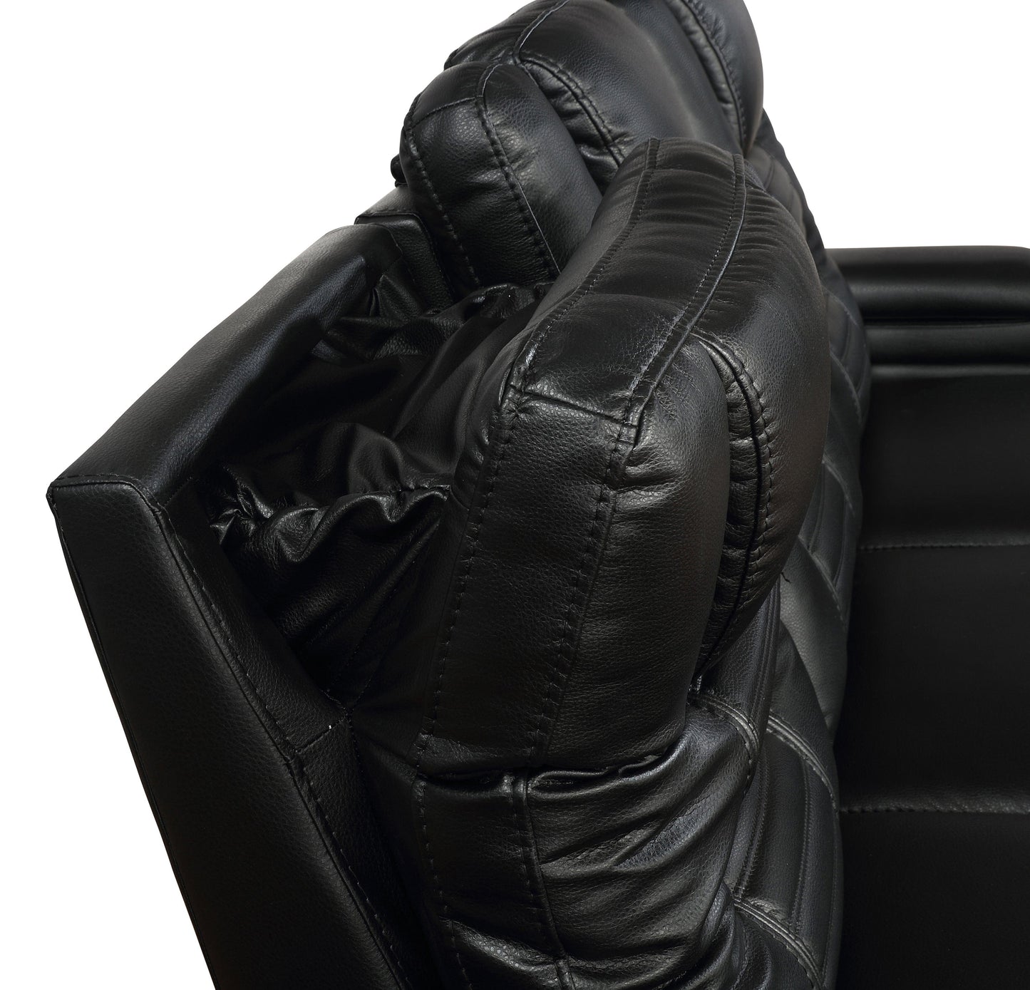 Zane Upholstered Living Room Set Black- 651301PP-S2 coastmega