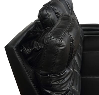 Zane Upholstered Dual Power Recliner Black coastmega