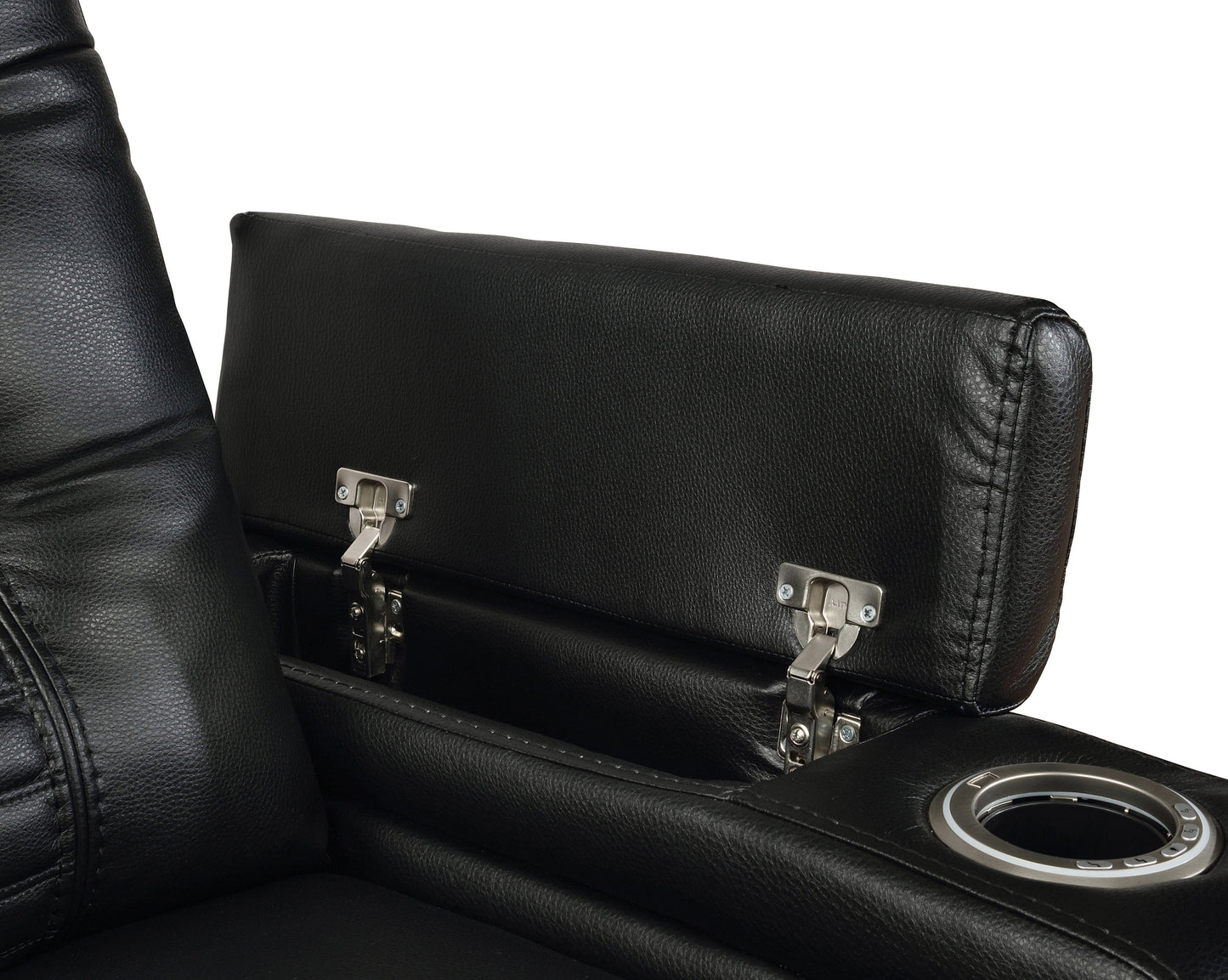 Zane 7-Piece Dual Power Sectional Black SKU: 651320PP coastmega