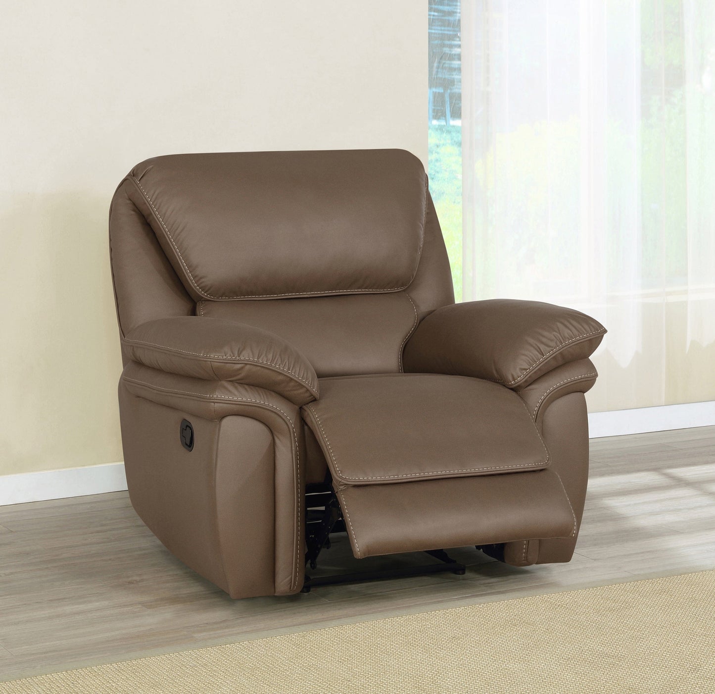 Breton Upholstered Tufted Back Recliner SKU: 651343 coastmega