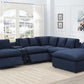 Destino 6-Piece Modular Power Sectional Midnight Blue SKU: 651551P-S6 coastmega