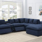 Destino 6-Piece Modular Power Sectional Midnight Blue SKU: 651551P-S6 coastmega