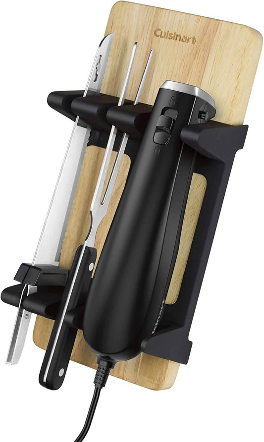 Cuisinart Electric Knife Set with Cutting Board easily carves through everything from meats, breads & tomatoes to crafting foam for DIY projects. The knife handle is designed for comfort & gives you better control no matter what you’re cutting - CU-CEK-41 Pie's Variety Store