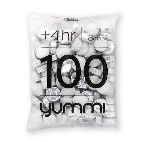 Yummi Unscented Tealights 100pc White, Smokeless, Dripless & Long Lasting Paraffin Tea Candles | Small Votive Mini Tealight Candles for Home, Pool, Shabbat, Weddings & Emergencies - 6991 dayana sifontes