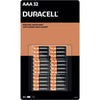 Duracell AAA Alkaline Batteries 32 Units - Duracell alkaline batteries are designed and developed for long lasting performance - 485476