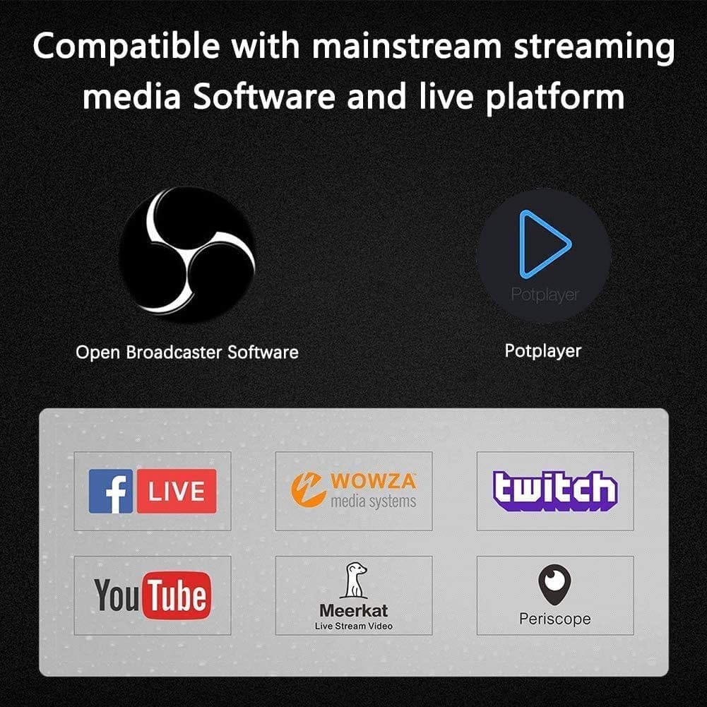 HDMI VIDEO CAPTURE Stream or record in stunning 1080p30 quality. And broadcast live via any platform in no time thanks to ultra-low latency technology-HDMI Hannah's Variety Store