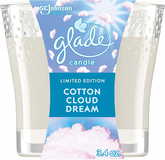 GLADE CANDLE JAR AIR FRESHENER SPRING 22 COTTON CLOUD DREAM 3.4OZ - GCJAFCCD34 Pie's Variety Store