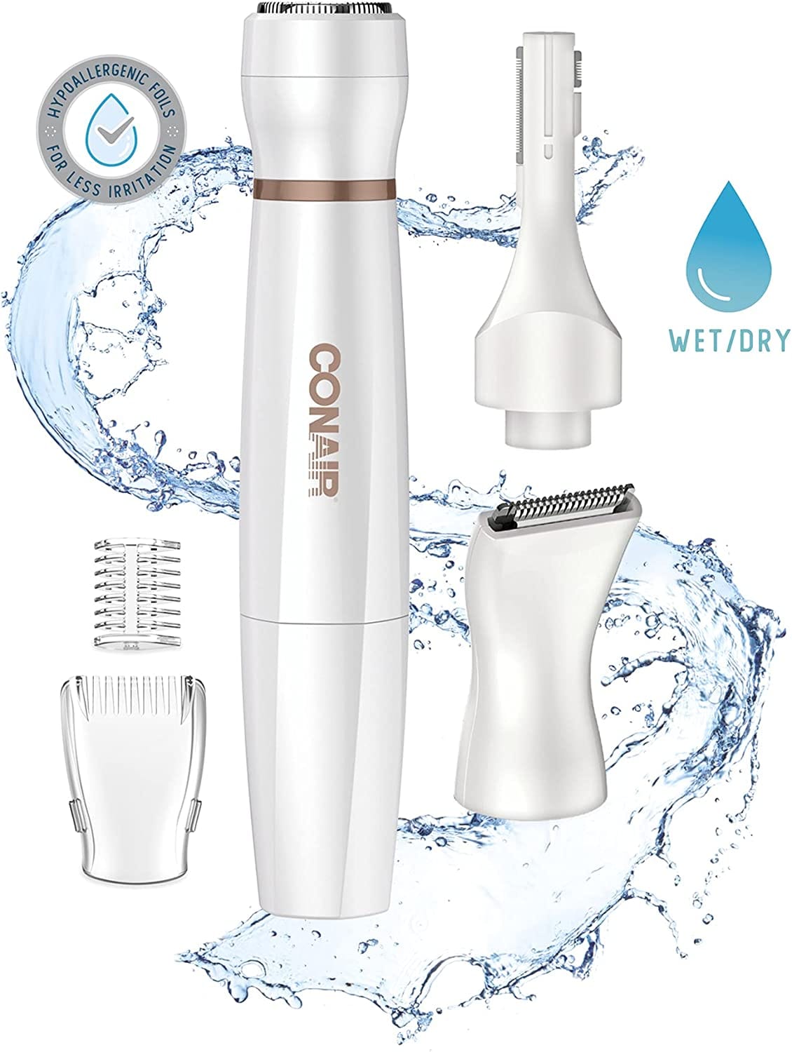 Conair Satiny Smooth All-in-One Facial Trim System, Battery Operated, Use Wet/Dry - LT85R Pie's Variety Store