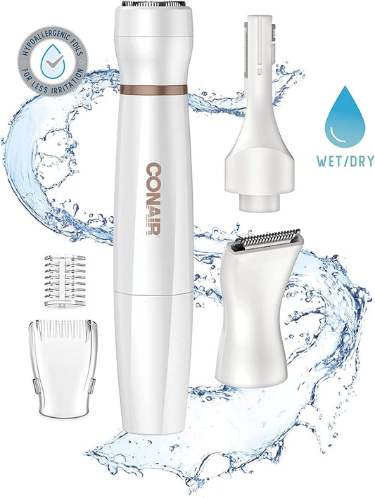 Conair Satiny Smooth All-in-One Facial Trim System, Battery Operated, Use Wet/Dry - LT85R Pie's Variety Store