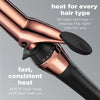 INFINITIPRO BY CONAIR Rose Gold Titanium 1 1/4-Inch Curling Iron, 1 ¼ inch barrel produces loose curls – for use on medium and long hair - CD251N