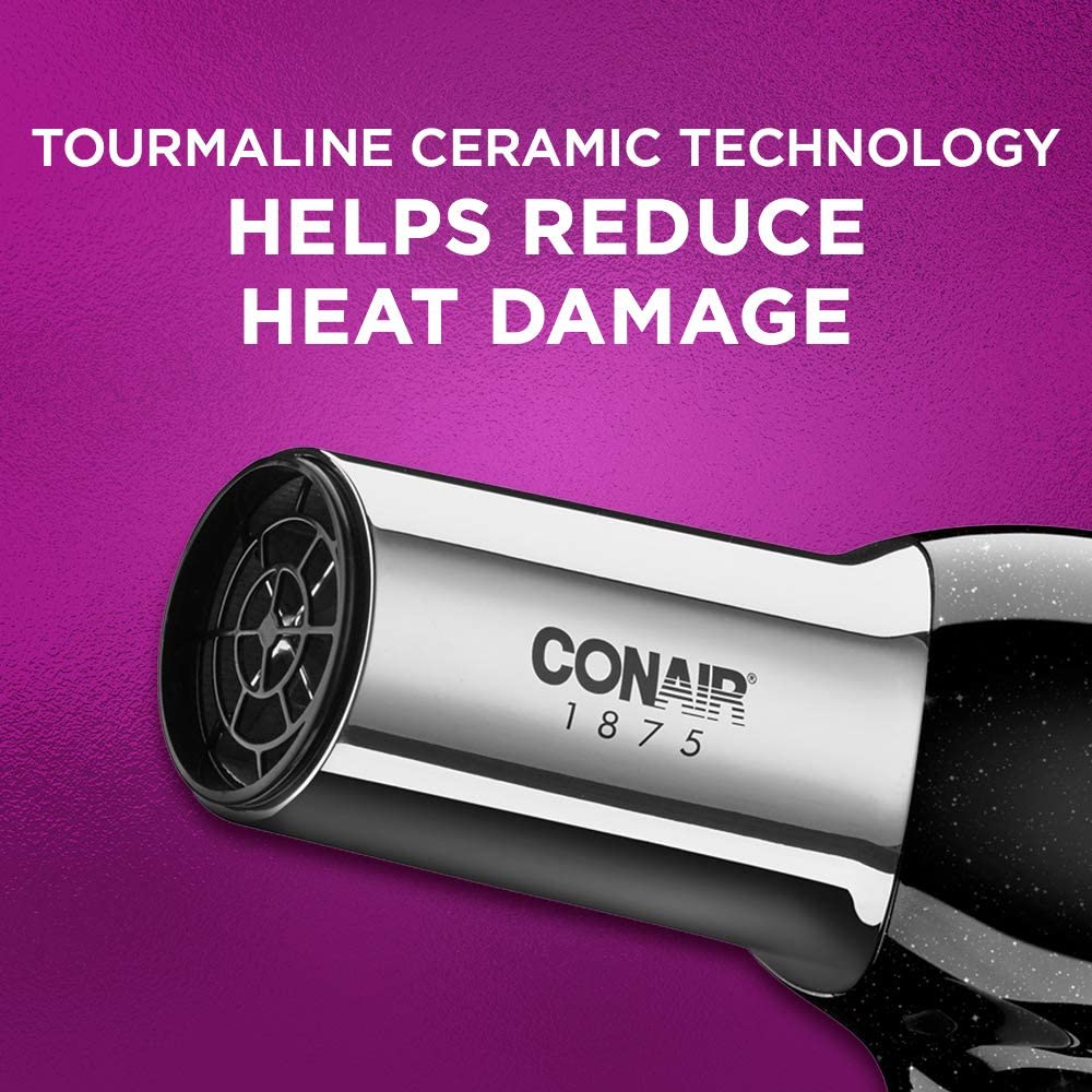 Conair 256X Ionic 1875-Watt Turbo Styler Black/Chrome Ionic conditioning minimizes static electricity in your hair, making it silky and shiny without overheating it. - 256N Pie's Variety Store