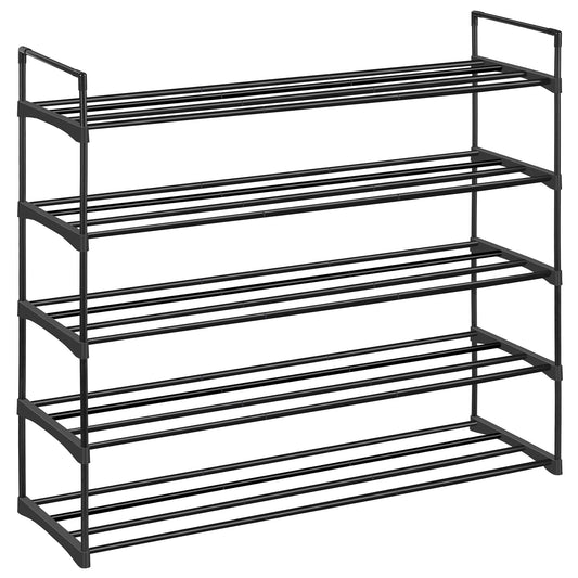 SANGMUCEN Shoe Rack, 5 Tier Shoe Organizer, Shoe Rack for Closet, Metal Shoe Storage Organizer for 30 Pairs, Black SSR051H SANGMUCEN