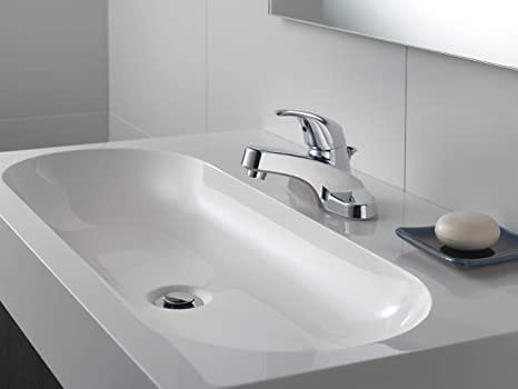 Peerless Centerset Bathroom Faucet Chrome, Bathroom Sink Faucet, Single Handle, Drain Assembly, Chrome- P136LF MEGA