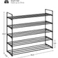 SANGMUCEN Shoe Rack, 5 Tier Shoe Organizer, Shoe Rack for Closet, Metal Shoe Storage Organizer for 30 Pairs, Black SSR051H SANGMUCEN