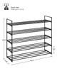 SANGMUCEN Shoe Rack, 5 Tier Shoe Organizer, Shoe Rack for Closet, Metal Shoe Storage Organizer for 30 Pairs, Black SSR051H