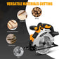 Worksite Cordless Circular Saw 20V, 2.0AH Battery and FAST Charger. High-Performance Motor delivers 4000 RPM’s for aggressive cutting. 6-1/2″” Carbide Tooth Blade delivers a 2-1/8′ cutting capacity. - CCS334 Worksite Power Tools