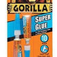 Gorilla Super Glue 2-3g Tubes – 2 Tubes in 1 Pack, Instant Repairs On Smaller Indoor Projects. Ideal For Wood, Metal, Stone, Ceramic, Glass, Plastic, PVC Sheet, Brick, Concrete, Foam And More – 7800109 Mega