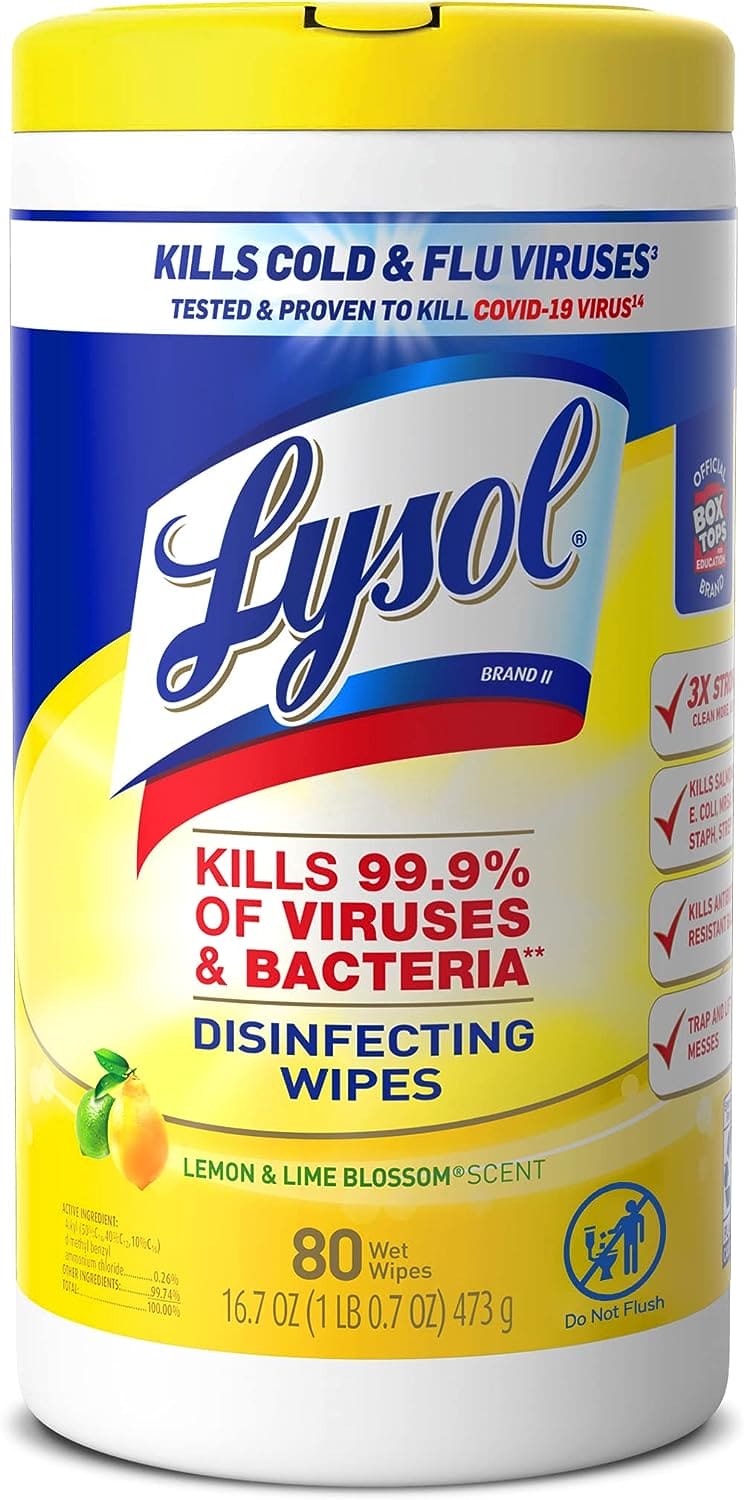 Lysol Disinfectant Wipes, For Disinfecting, Deodorizing, and Cleaning, Lemon & Lime Blossom, 35ct - 01920081145 Pie's Variety Store