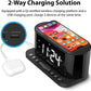 iLuv Morning Call 5 Qi-Certified Wireless Charging Bedside Digital Alarm Clock  Set up two alarms to accommodate different wake up schedules or share an alarm with your roommate-MORCAL5 Hannah's Variety Store