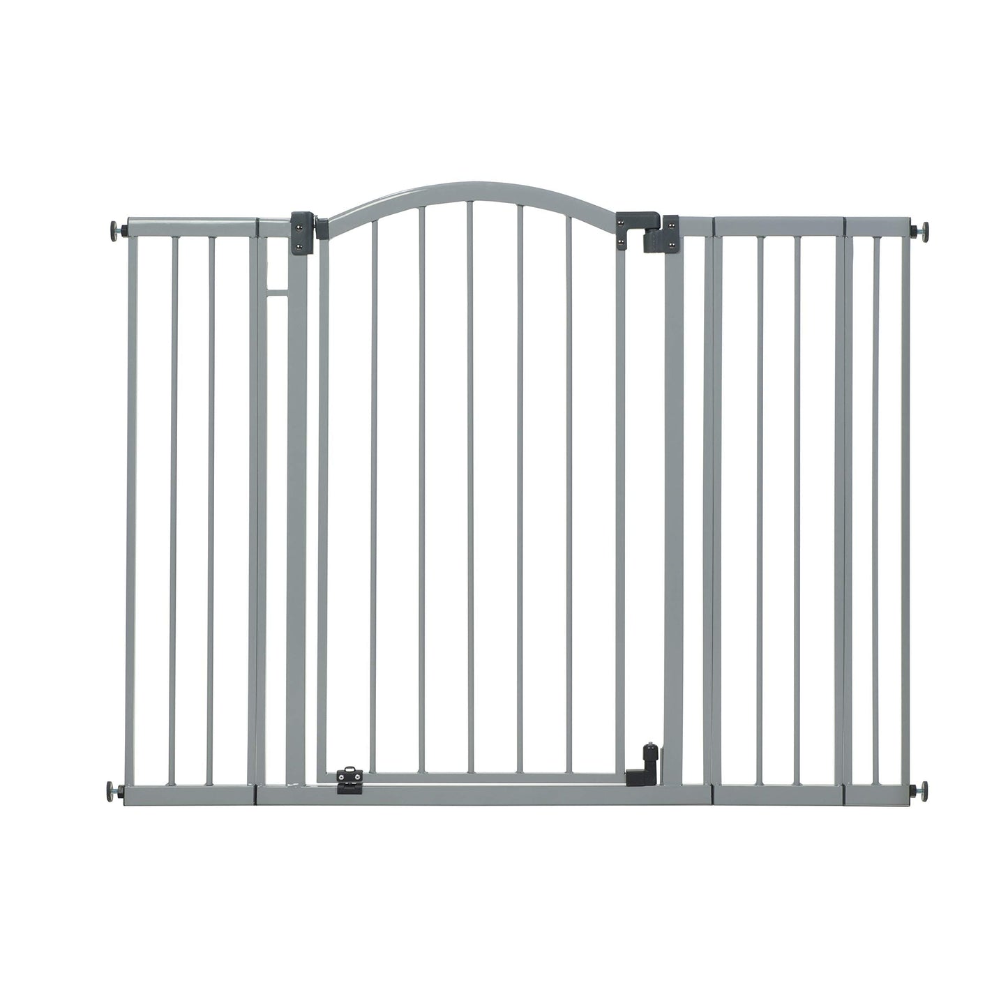 Summer Infant Extra Tall & Wide Safety Baby Gate, Cool Gray Metal Frame – 38” Tall, Fits Openings 29.5” to 53” Wide, Baby and Pet Gate for Extra-Wide Doorways, Stairs, and Wide Spaces Summer Infant