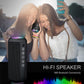 Ortizan Portable Bluetooth Speakers, IPX7 Waterproof Wireless Speaker with 24W Loud Stereo Sound, Deep Bass, Bluetooth 5.3, RGB Lights, Dual Pairing, 30H Playtime for Home, Outdoor, Party EBUYSTT