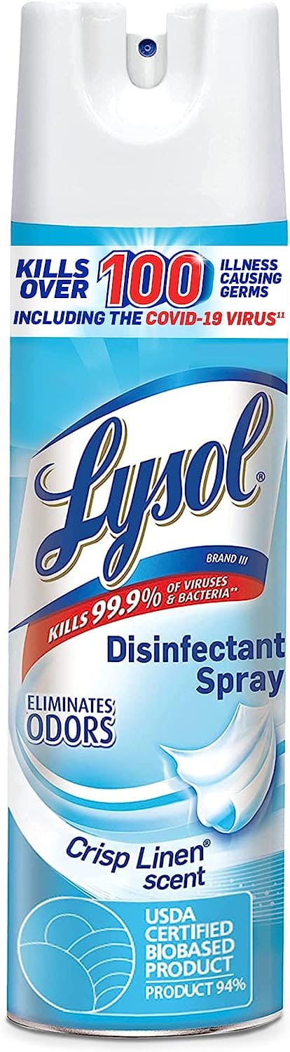 Lysol Sanitizing and Antibacterial Spray for Disinfecting & Deodorizing, Crisp Linen, 12.5 Fl Oz - 01920074186 Pie's Variety Store