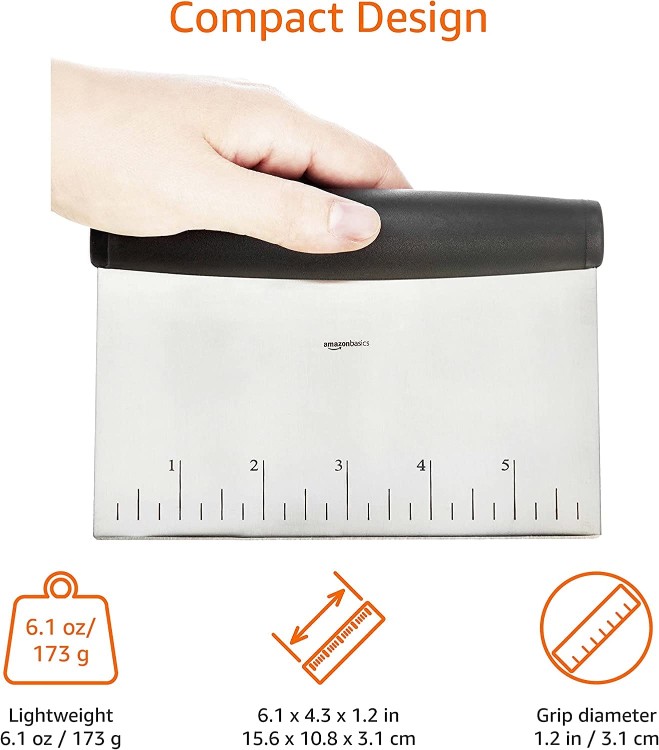 Amazon Basics Multi-purpose Stainless Steel Scraper - WIL-220 Pie's Variety Store