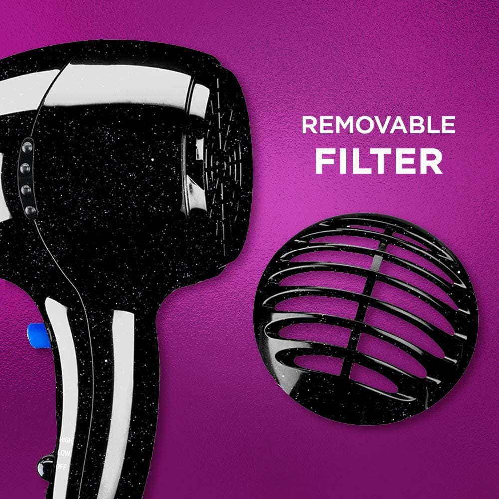 Conair 256X Ionic 1875-Watt Turbo Styler Black/Chrome Ionic conditioning minimizes static electricity in your hair, making it silky and shiny without overheating it. - 256N Pie's Variety Store