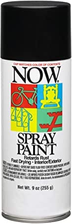 Now Fast Dry Lead-Free Enamel Spray Paint, 9 Ounce - Gloss Black