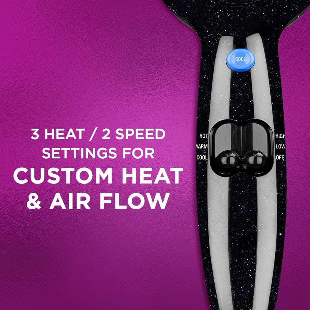 Conair 256X Ionic 1875-Watt Turbo Styler Black/Chrome Ionic conditioning minimizes static electricity in your hair, making it silky and shiny without overheating it. - 256N Pie's Variety Store