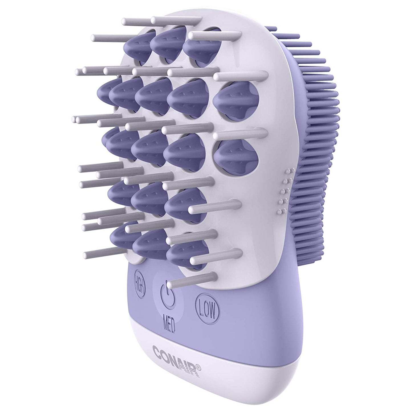 True Glow by Conair Hair Scalp Massager with Removable Detangling Silicone Comb, Shampoo Brush & Body Exfoliator - FCB10 Pie's Variety Store