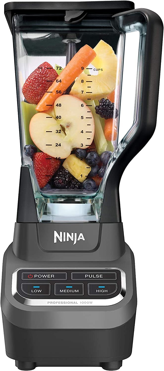 Ninja Professional 72 Oz Countertop Blender with 1000-Watt Base and Total Crushing Technology for Smoothies, Ice and Frozen Fruit, Black - 62235653682