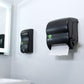 San Jamar Ecologic Element Recycled Plastic Lever Paper Towel Dispenser, Manual Towel Dispenser, Wall Mounted Dispenser with Zero Waste for Home and Business, 8 Inch Rolls, Black EBUYSTT