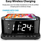 iLuv Morning Call 5 Qi-Certified Wireless Charging Bedside Digital Alarm Clock  Set up two alarms to accommodate different wake up schedules or share an alarm with your roommate-MORCAL5 Hannah's Variety Store