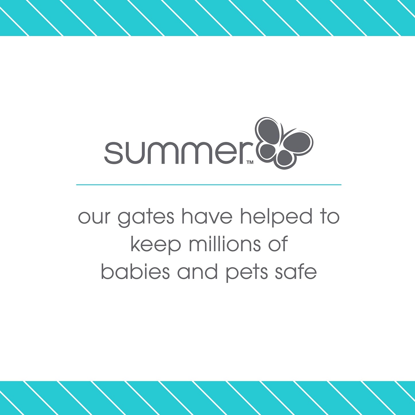 Summer Infant Extra Tall & Wide Safety Baby Gate, Cool Gray Metal Frame – 38” Tall, Fits Openings 29.5” to 53” Wide, Baby and Pet Gate for Extra-Wide Doorways, Stairs, and Wide Spaces Summer Infant