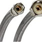 Heavy Duty, Stainless Steel, Corrugated Water Flex Connector, 3/8" x 1/2" x 24" - EZF015 MEGA