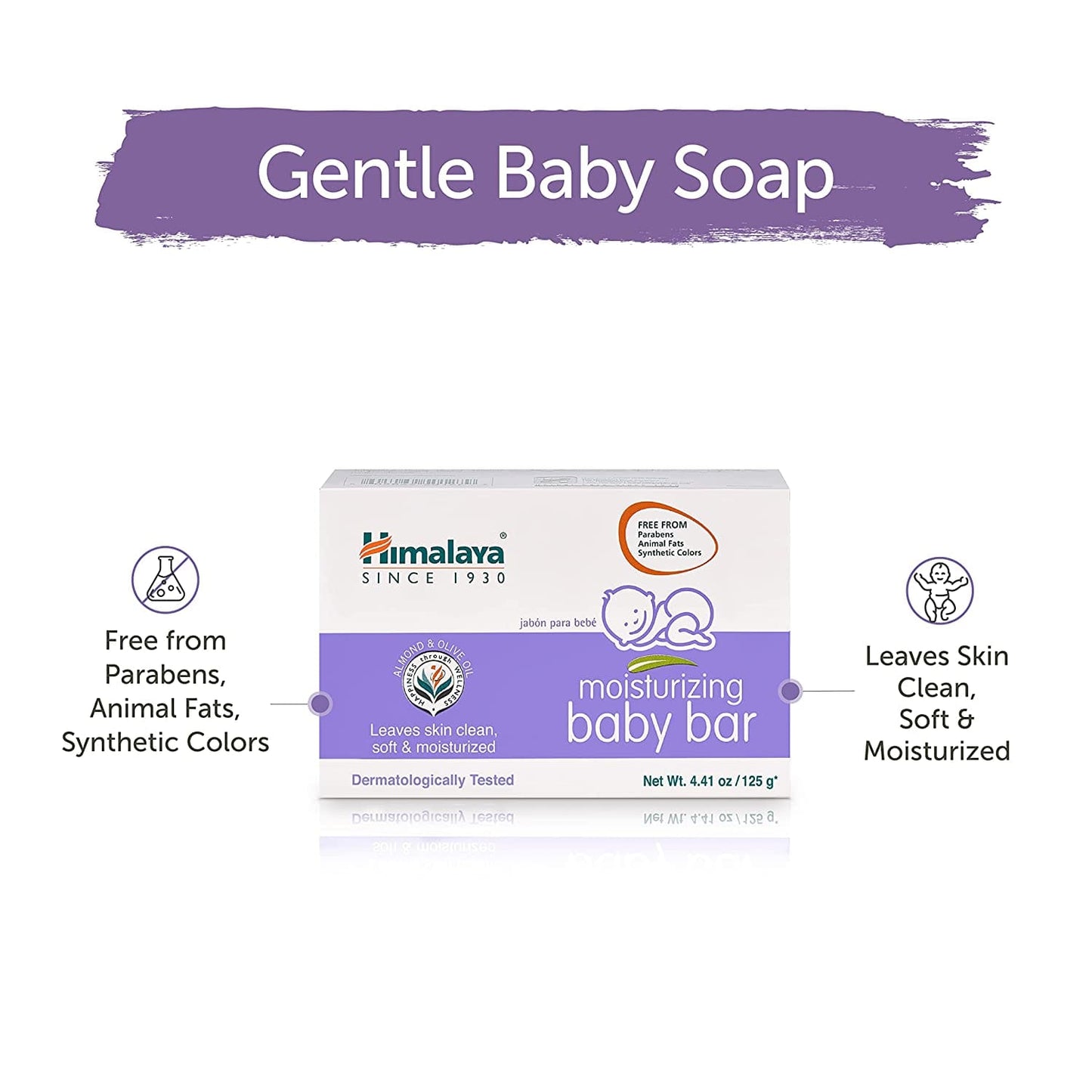 Himalaya Moisturizing Baby Bar, Mild and Moisturizing Bar Soap for Baby, 4.41 oz - 60506950127 Pie's Variety Store