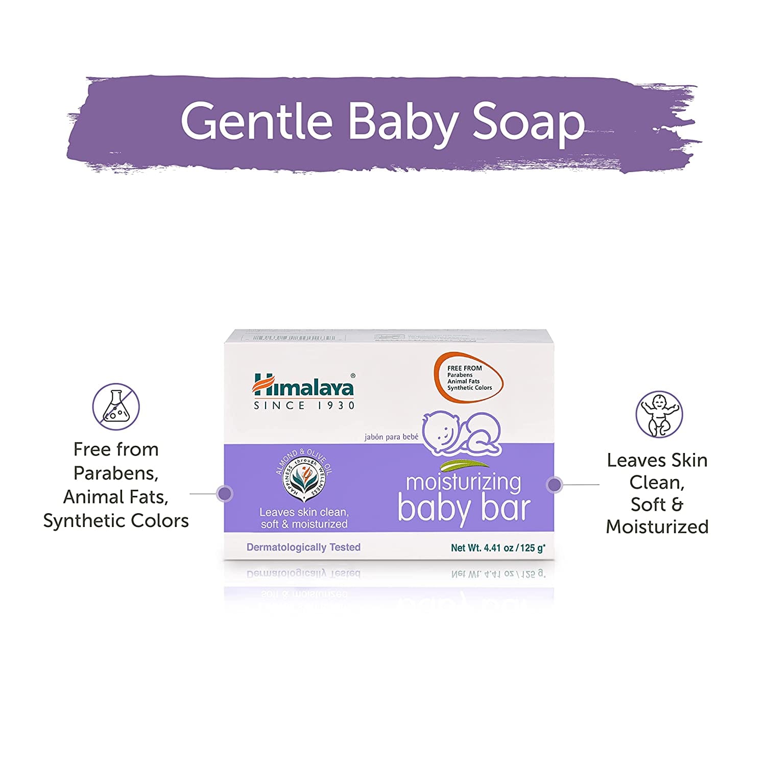 Himalaya Moisturizing Baby Bar, Mild and Moisturizing Bar Soap for Baby, 4.41 oz - 60506950127 Pie's Variety Store