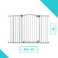 Summer Infant Extra Tall & Wide Safety Baby Gate, Cool Gray Metal Frame – 38” Tall, Fits Openings 29.5” to 53” Wide, Baby and Pet Gate for Extra-Wide Doorways, Stairs, and Wide Spaces Summer Infant