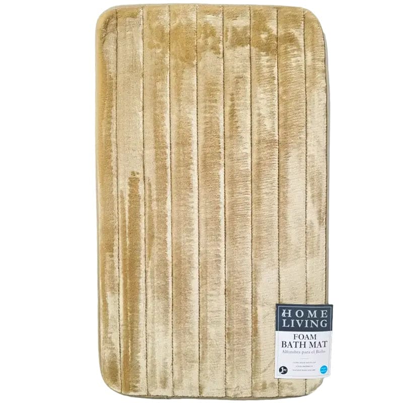 Home Living 2-Piece Foam Bath Mat Set - is comfortable and lends a classic understated touch to your bath coordinates collection. Step out of your tub and into luxury with the 2 Piece Home Living foam bathmat set - 7450014155693 Pie's Variety Store