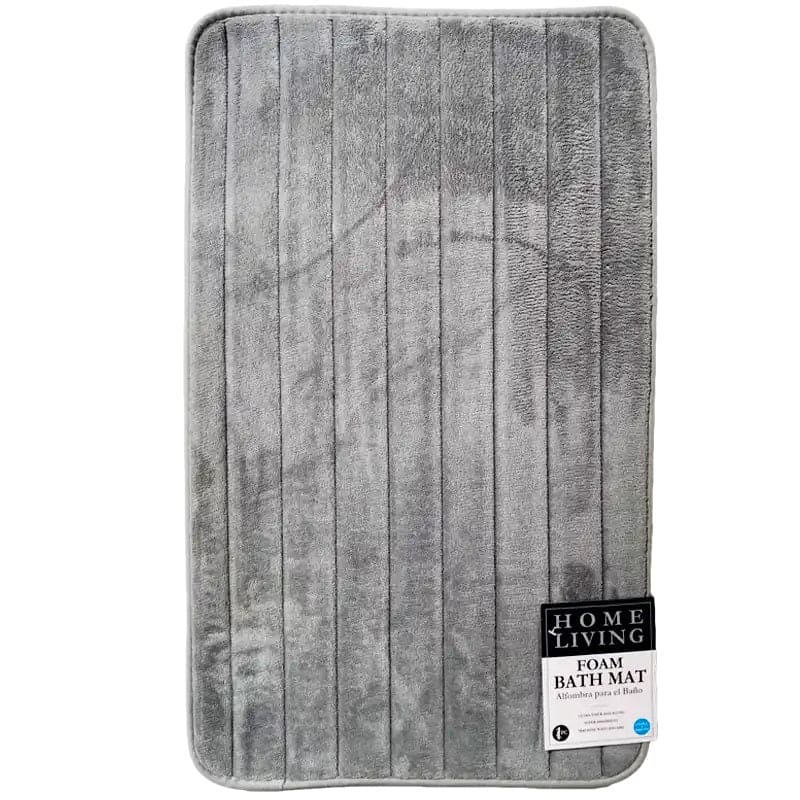 Home Living 2-Piece Foam Bath Mat Set - is comfortable and lends a classic understated touch to your bath coordinates collection. Step out of your tub and into luxury with the 2 Piece Home Living foam bathmat set - 7450014155693 Pie's Variety Store