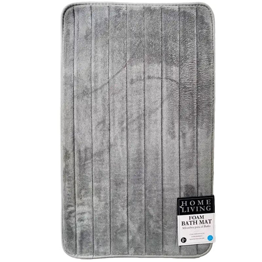 Home Living 2-Piece Foam Bath Mat Set - is comfortable and lends a classic understated touch to your bath coordinates collection. Step out of your tub and into luxury with the 2 Piece Home Living foam bathmat set - 7450014155693 Pie's Variety Store