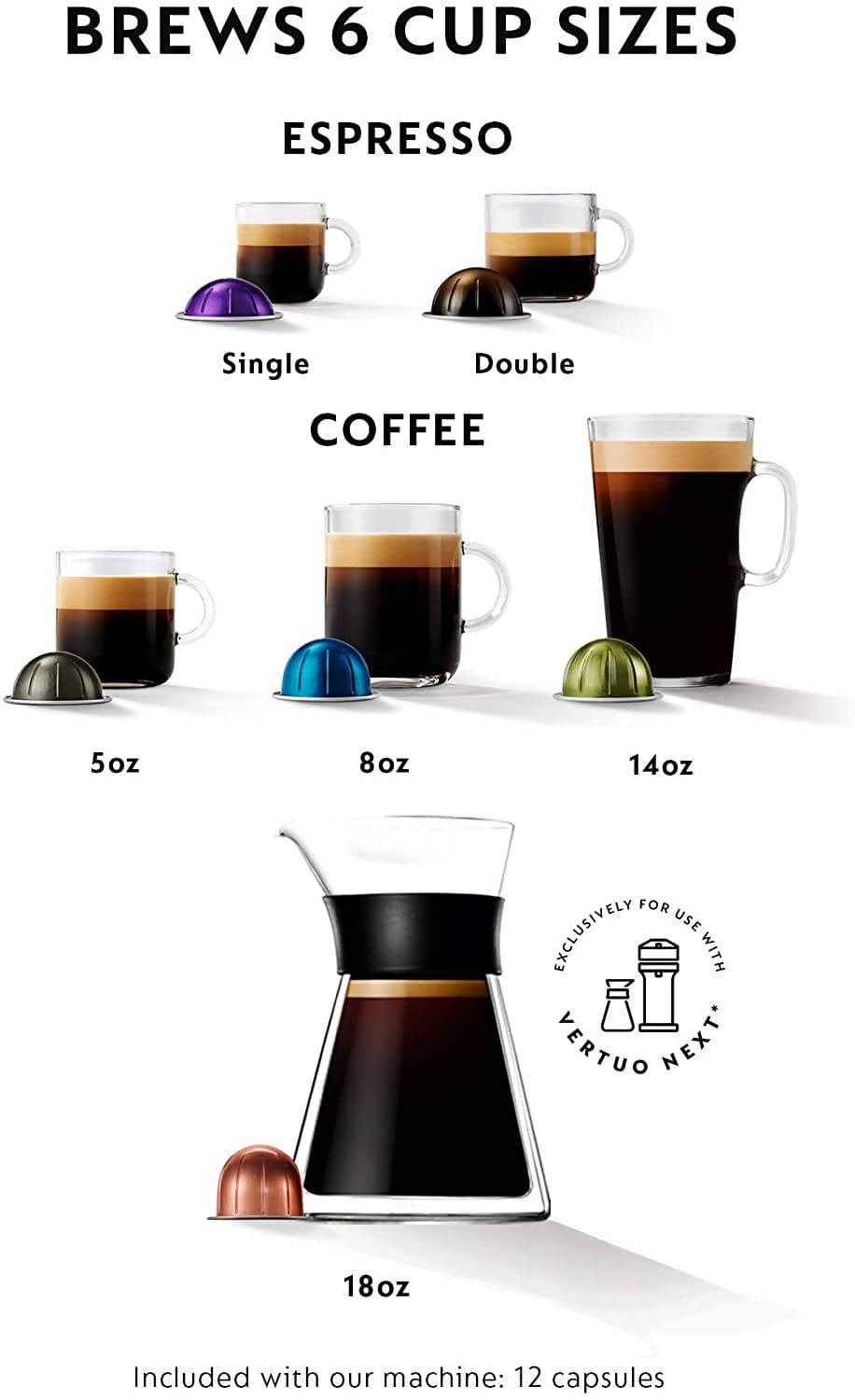 Nespresso by Breville Vertuo Next Coffee & Espresso Machine (Light Grey) is a single-serve machine with Centrifusion technology to gently brew both coffee and espresso. Its slim fit makes the perfect addition to any kitchen or countertop - NESC-407-1063 Elegant AccScents