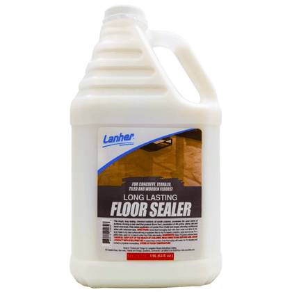 Lanher Floor Sealer, 1.9L, This tough, long lasting, chemical resistant, all acrylic polymer, penetrates the open pores of surfaces, forming a clear seal that protects floors from penetration of dirt, grime, stains, oils and harsh chemicals -  LDSE191
