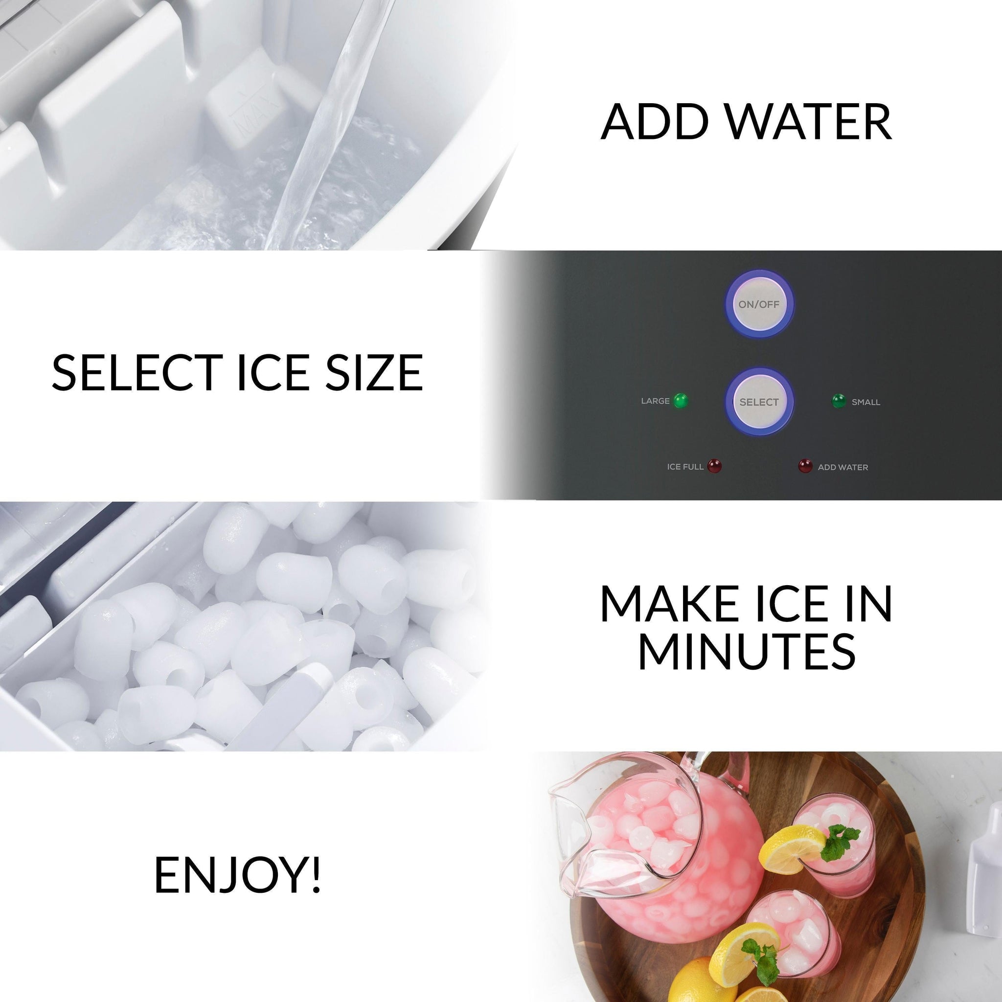 Igloo Ice Maker ICEB33BS  Conveniently sized and compact, this ice maker looks great on the countertop while producing ice when and where you need it-391187