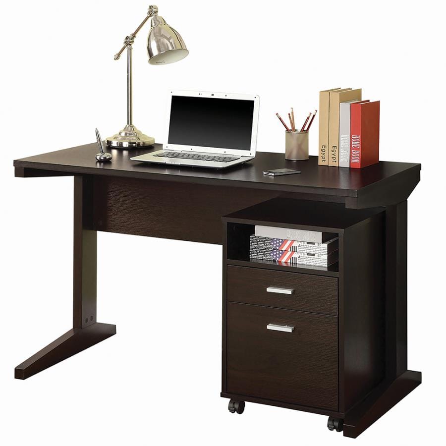 Breslin 2-Piece Writing Desk Set Cappuccino - 800916 COSMEGA