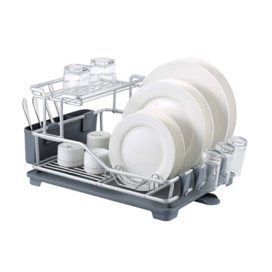 WILTON ALUMINUM DISH DRAINER 45X35X28CM 2 TIER WHITE - NT-18075 Pie's Variety Store